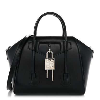 Givenchy Box Calfskin Mini Lock Antigona Shoulder Bag Black 1 of 9