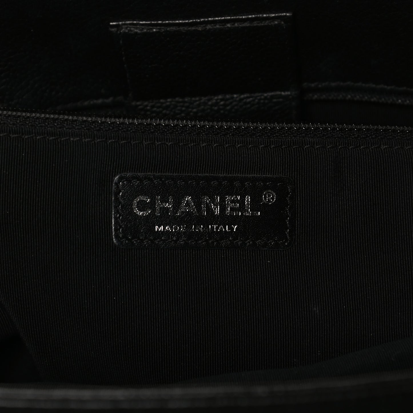 Calfskin Cerf Executive Shopper Tote Black