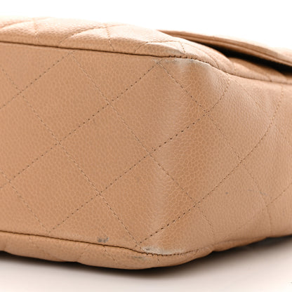 Chanel Caviar Quilted Jumbo Single Flap Beige 10 of 17