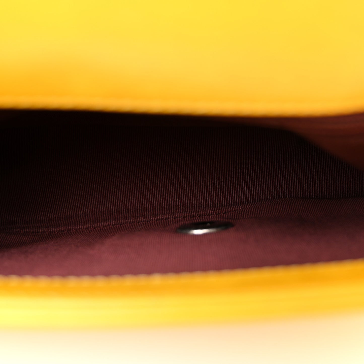 Glazed Calfskin Quilted Small Coco Boy Flap Yellow
