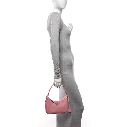 Prada Saffiano Lux Mini Re-Edition Shoulder Bag Petalo 2 of 10