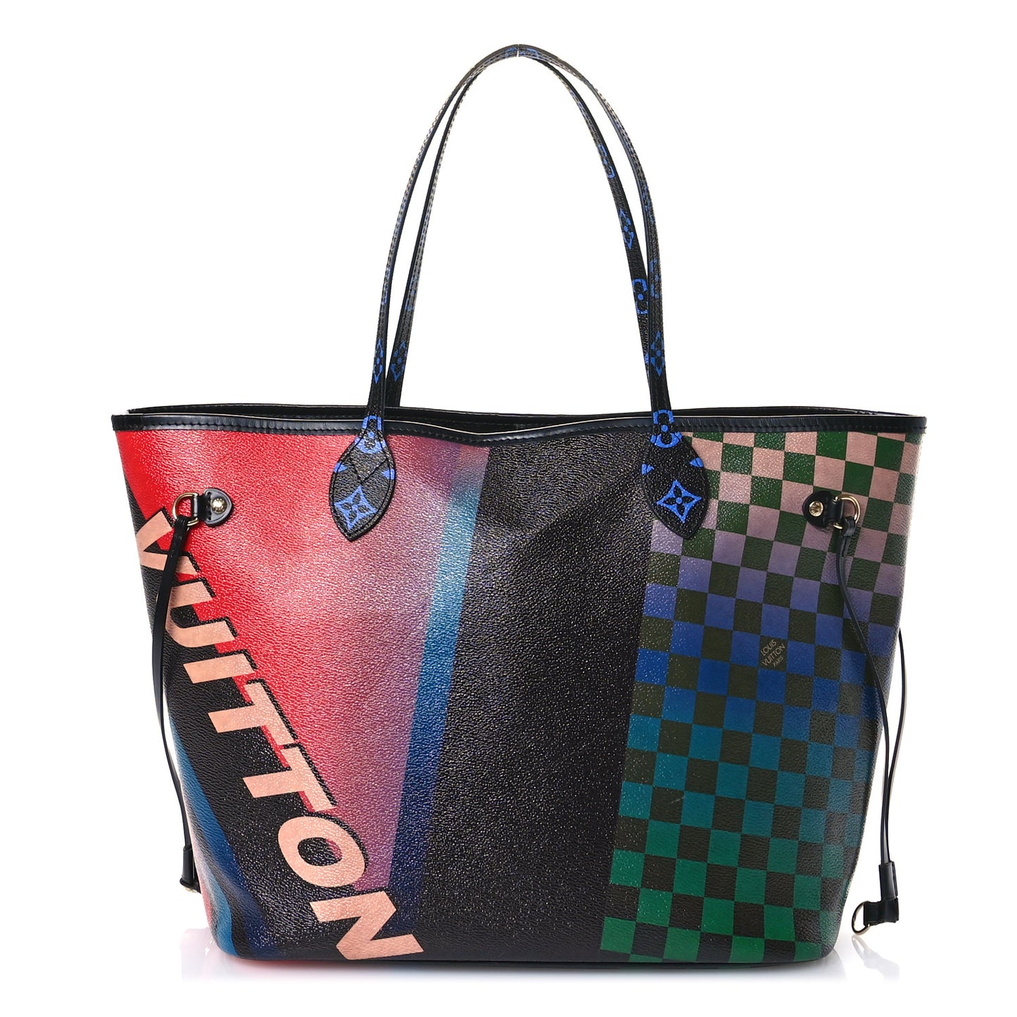 Damier Race Neverfull MM Noir Rouge