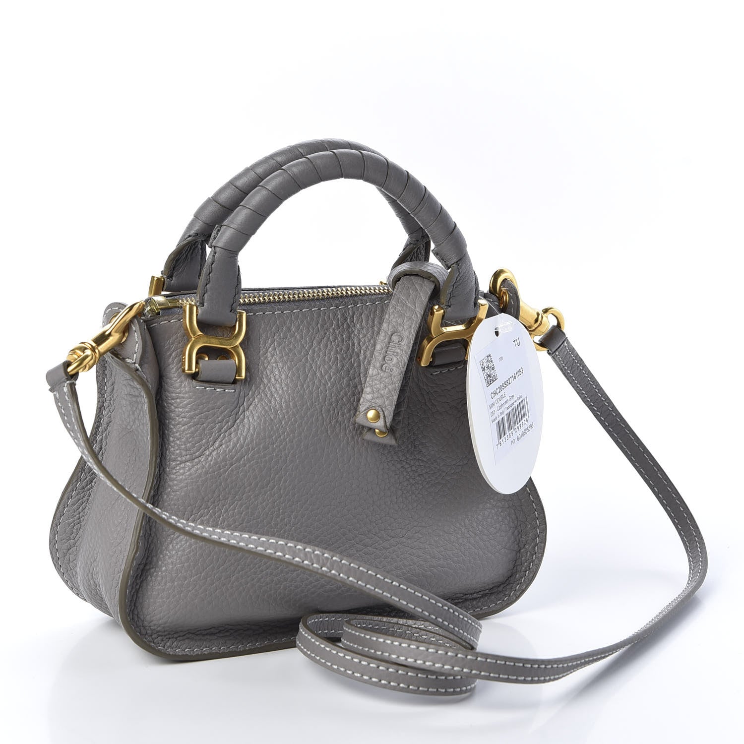 Chloe Calfskin Mini Marcie Satchel Cashmere Grey 2 of 9