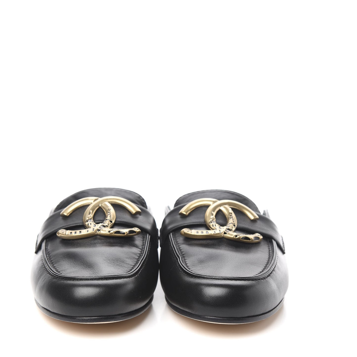 Lambskin CC Mules 40 Black