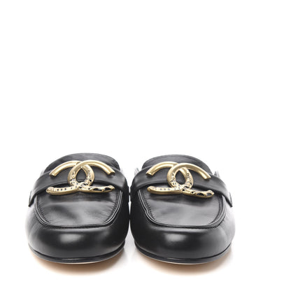 Chanel Lambskin CC Mules 40 Black 2 of 9