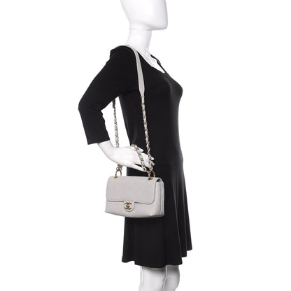 Chanel Caviar Quilted Small City Walk Flap Light Grey 2 of 11