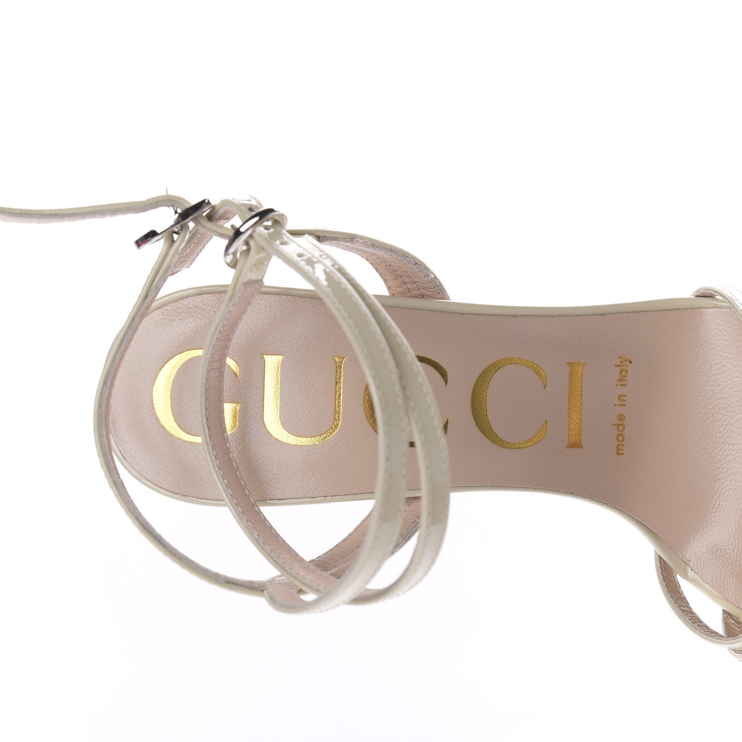 Vernice Crystal Sandals 35.5 VIntage White