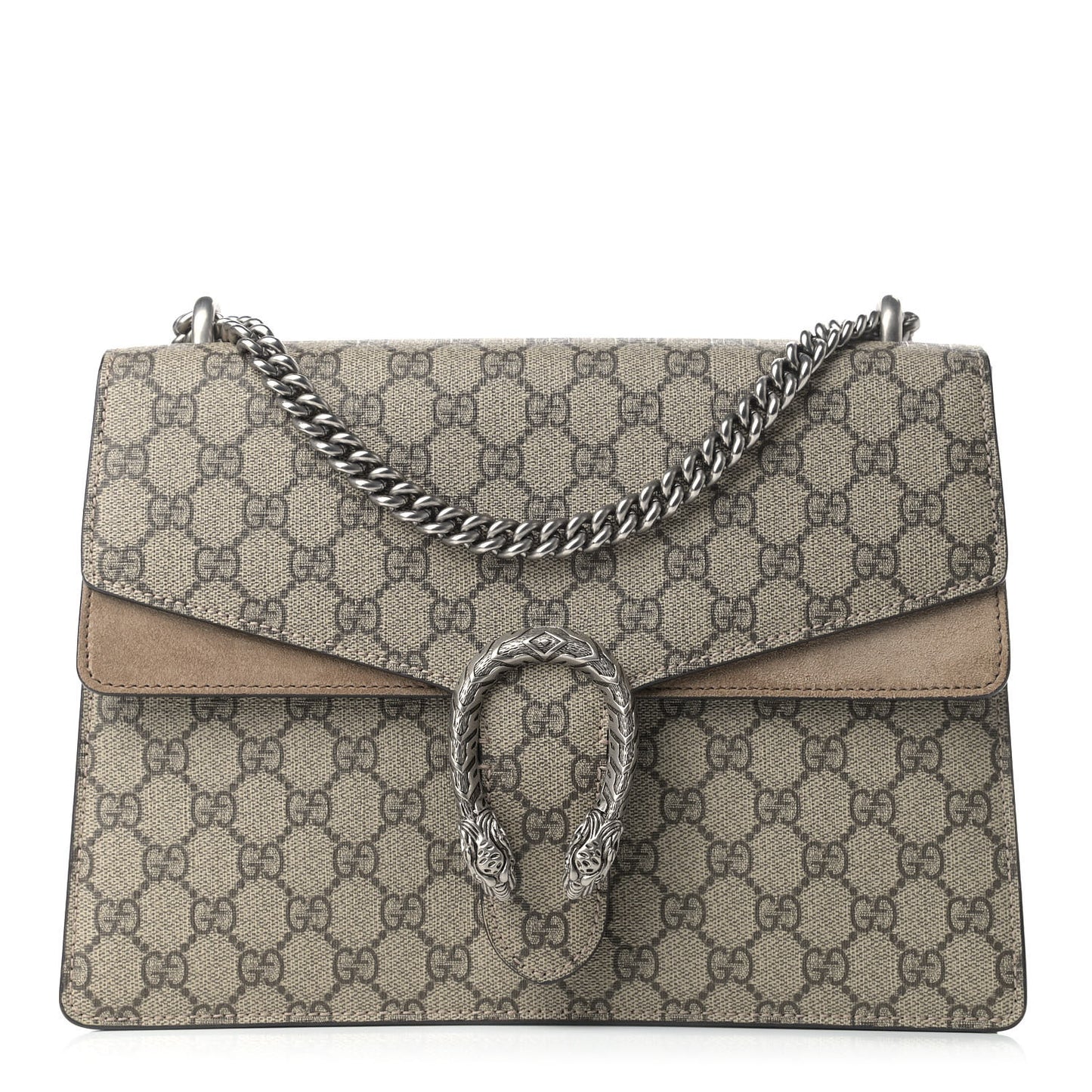 GG Supreme Monogram Medium Dionysus Shoulder Bag Taupe