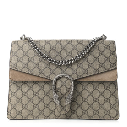 Gucci GG Supreme Monogram Medium Dionysus Shoulder Bag Taupe 1 of 15