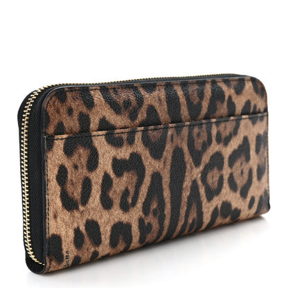 Dolce & Gabbana Dauphine Leopard Print Zip Around Wallet 4 of 9