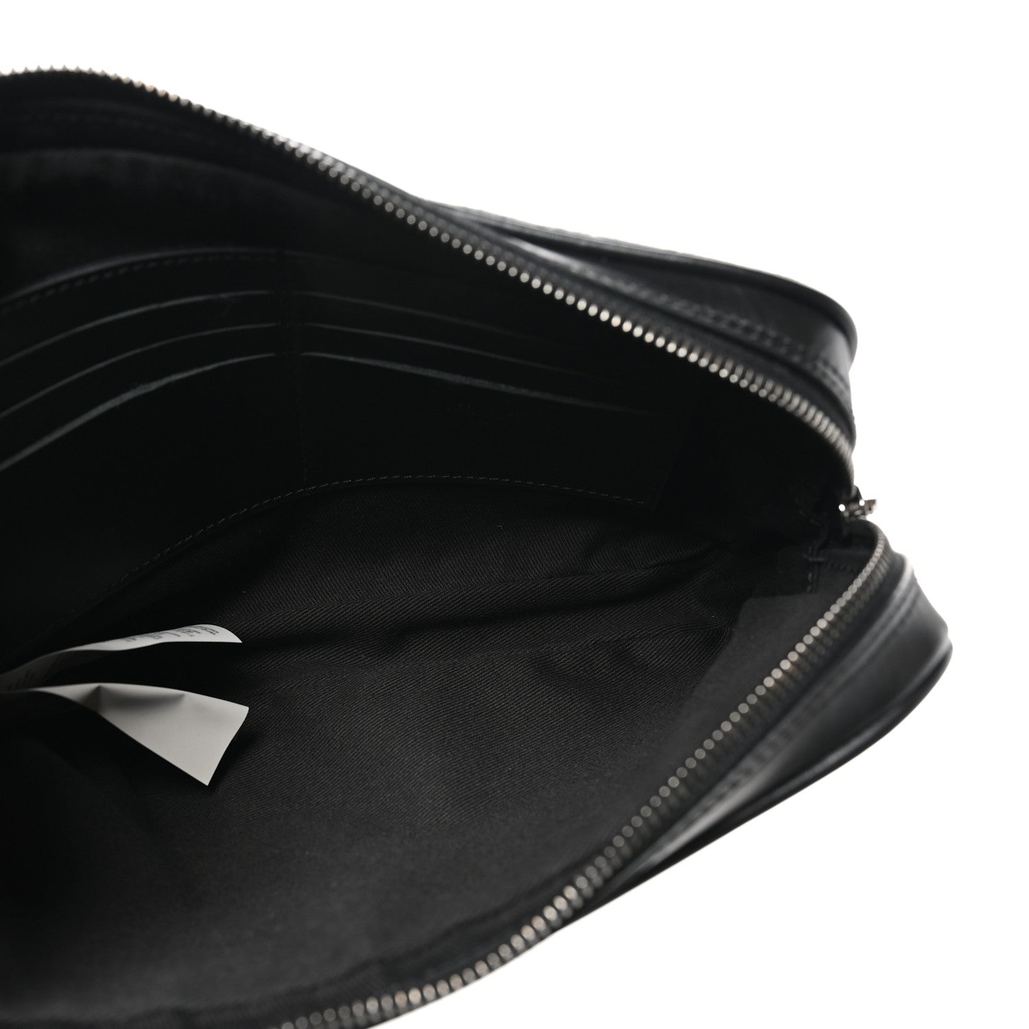Versace Fabric Jacquard Calfskin Barocco Wristlet Pouch Black 5 of 10