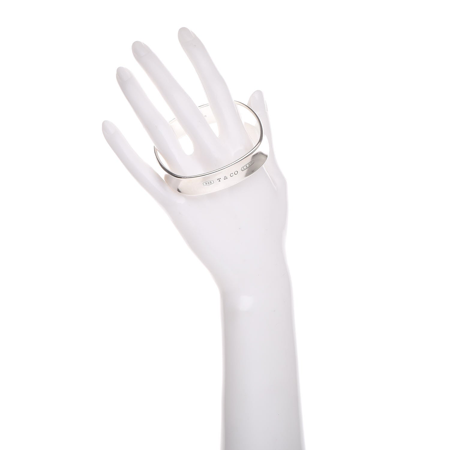 Tiffany Sterling Silver 1837 Cushion Bangle Bracelet 2 of 4