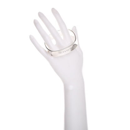 Tiffany Sterling Silver 1837 Cushion Bangle Bracelet 2 of 4
