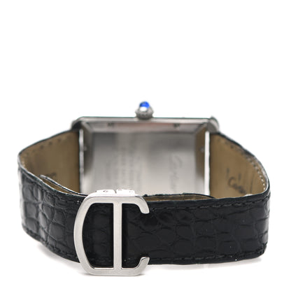 Cartier Stainless Steel Alligator 31mm Tank Solo Automatic Watch 3 of 5