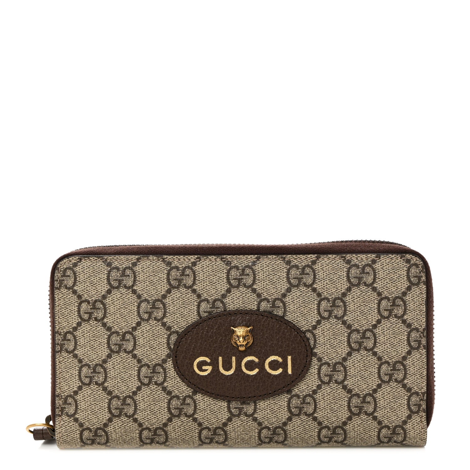 Gucci GG Supreme Monogram Neo Vintage Zip Around Wallet Beige Crop New Acero 1 of 7