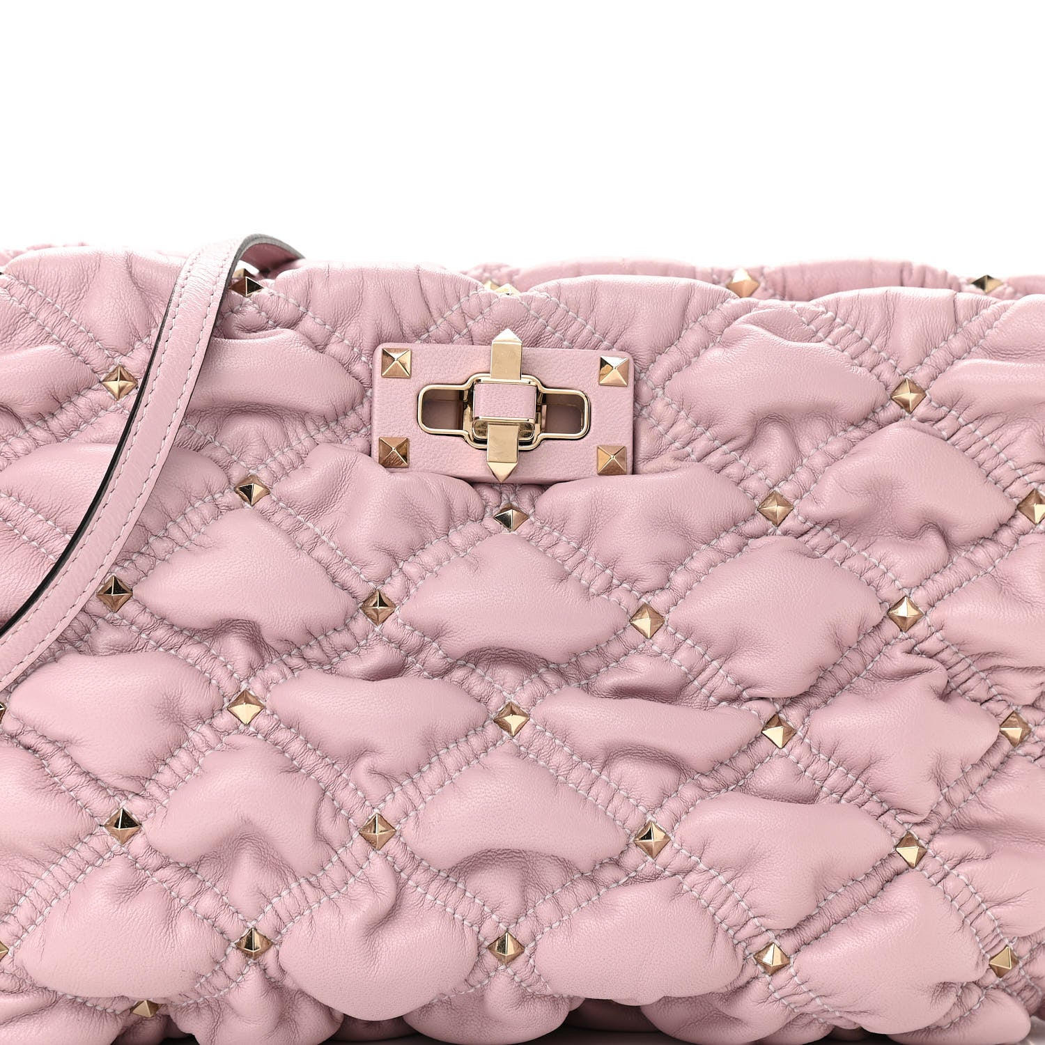 Valentino Garavani Nappa Spikeme Clutch Rose Quartz 7 of 9