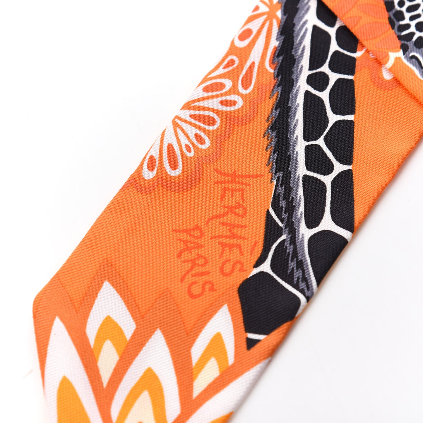 Silk The Three Graces Twilly Orange Mangue Anthracite