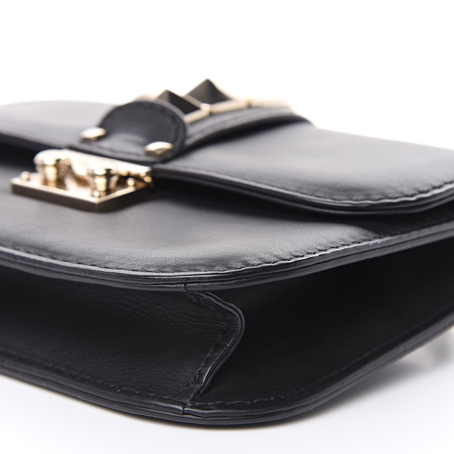 Valentino Garavani Vitello Small Glam Lock Rockstud Flap Black 8 of 13
