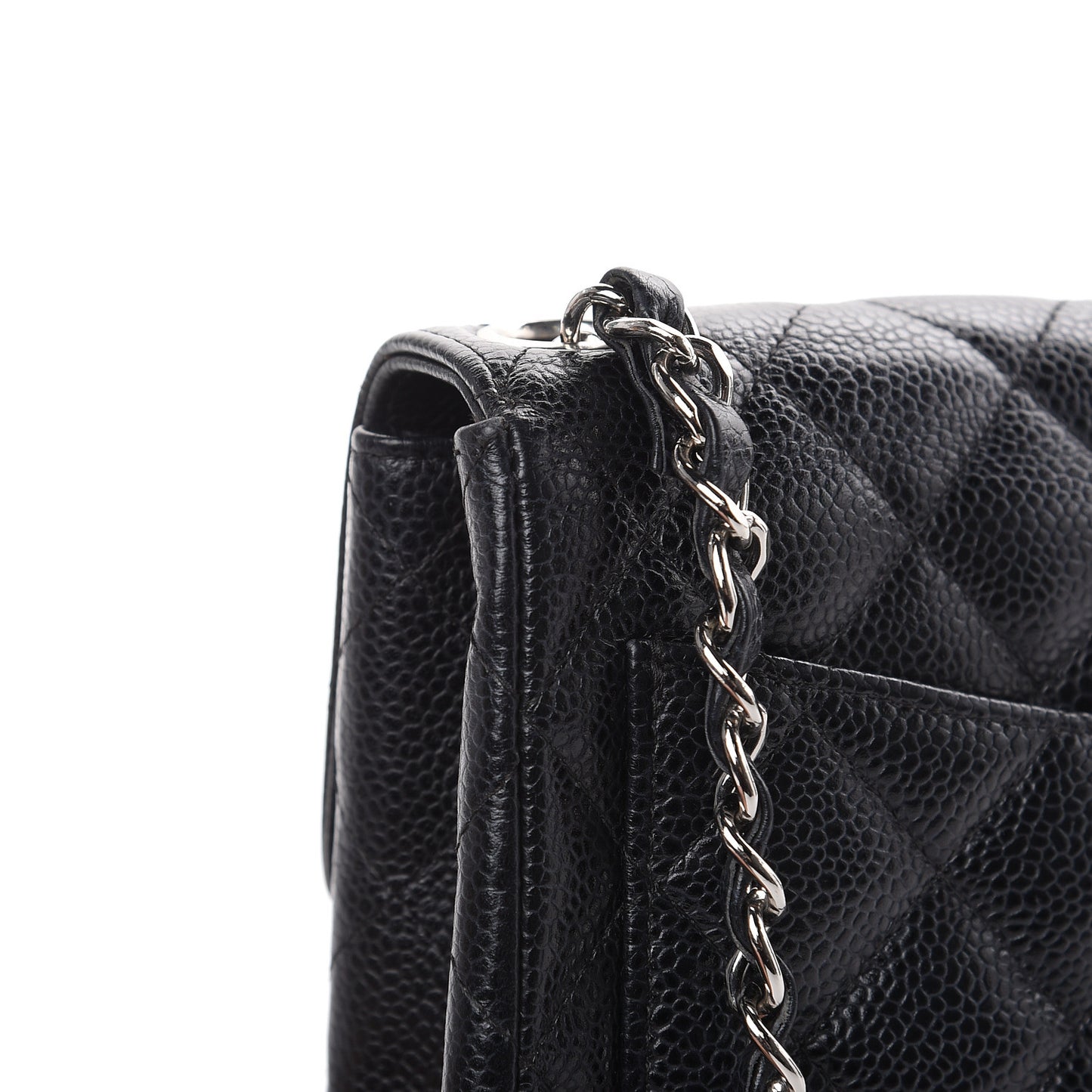 Caviar Quilted Mini Square Flap Black