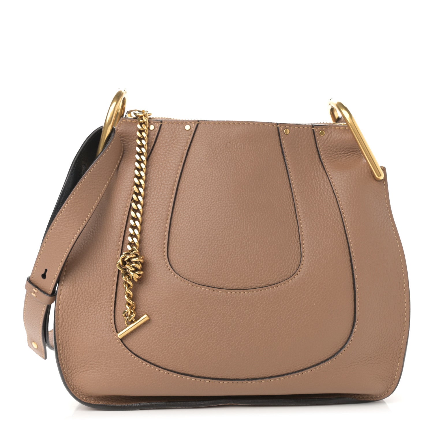 Chloe Grained Calfskin Small Hayley Hobo Nut 1 of 11