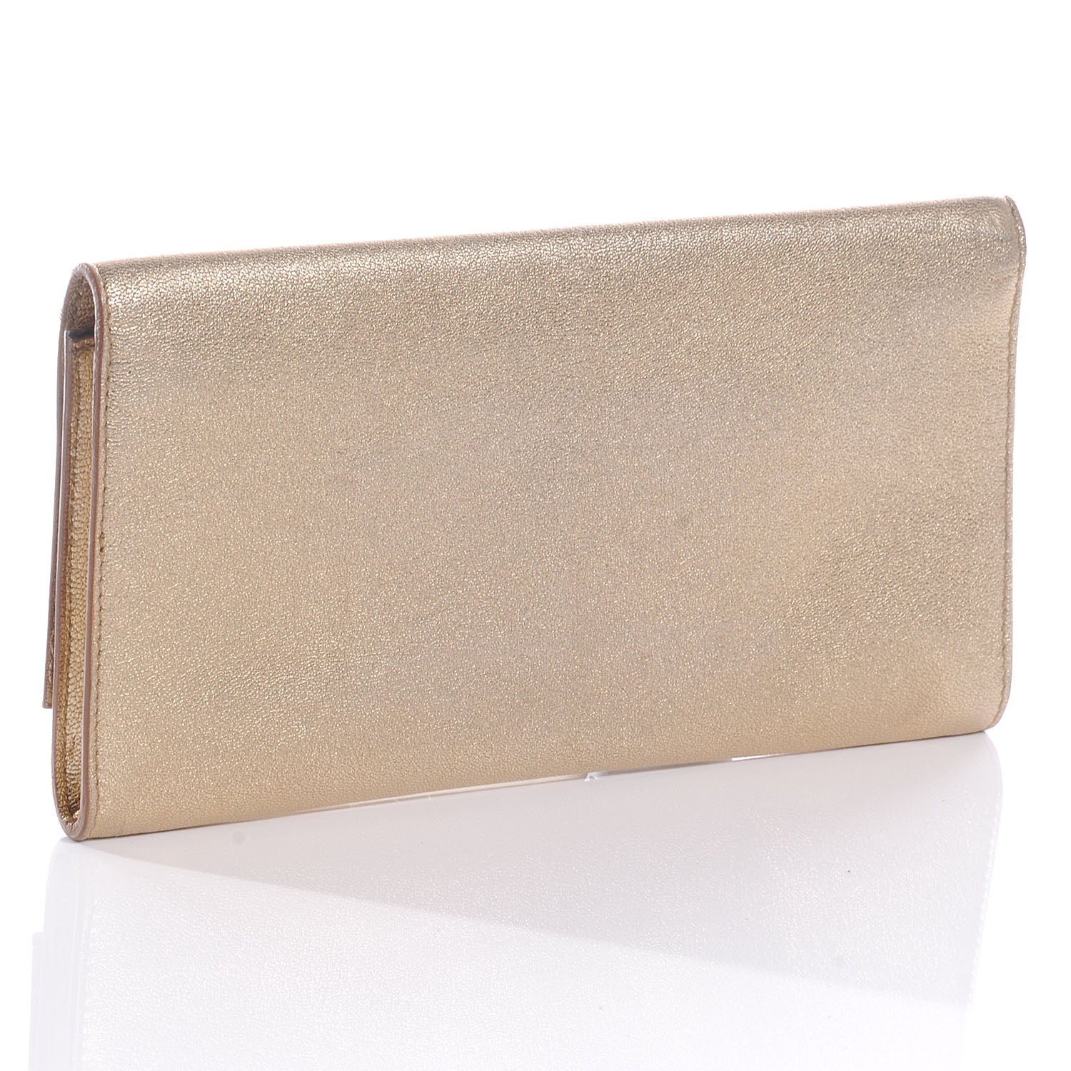 Saint Laurent Leather Belle de Jour Clutch Gold 3 of 7