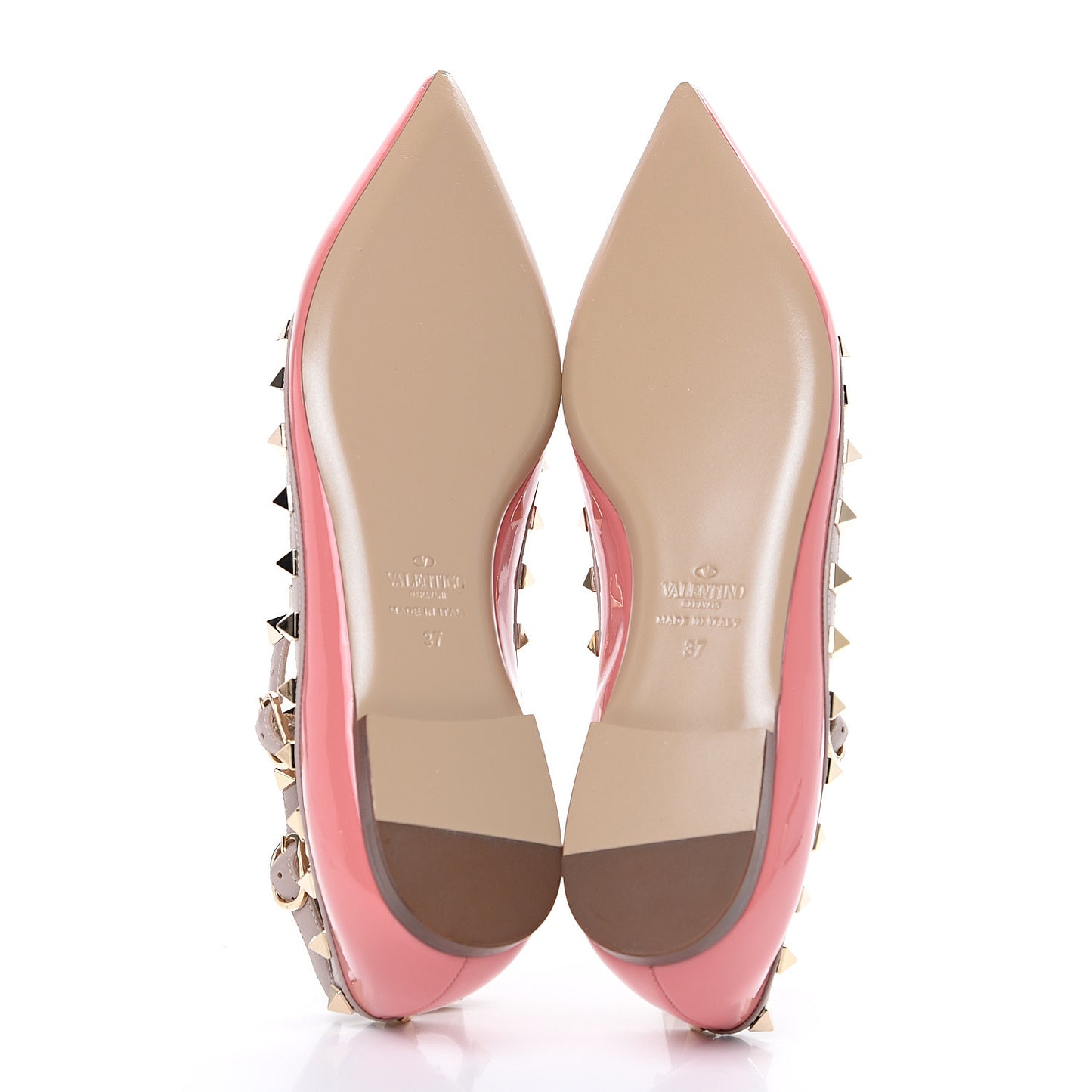 Patent Rockstud Cage Ballerina Flats 37 Ninphea Poudre