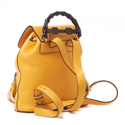 Gucci Calfskin Bamboo Small Backpack Yellow 2 of 10