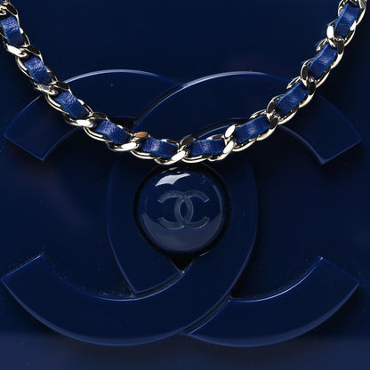Chanel Plexiglass Boy Brick Lego Clutch Dark Blue 8 of 10