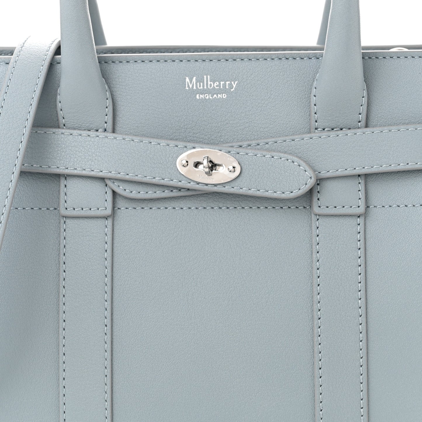 Silky Calfskin Mini Zipped Bayswater  Cloud