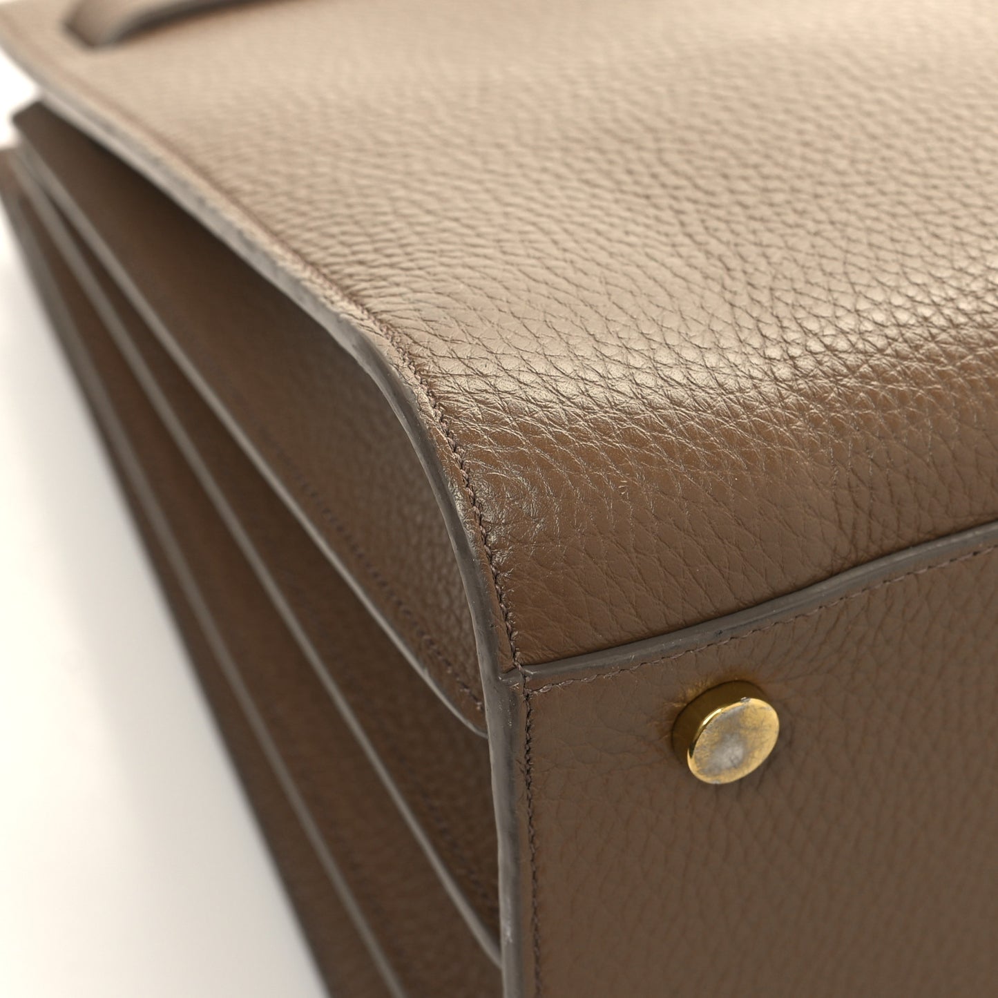 Grained Calfskin Small Sac De Jour Taupe