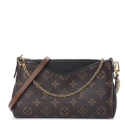 Louis Vuitton Monogram Pallas Clutch Black 1 of 10