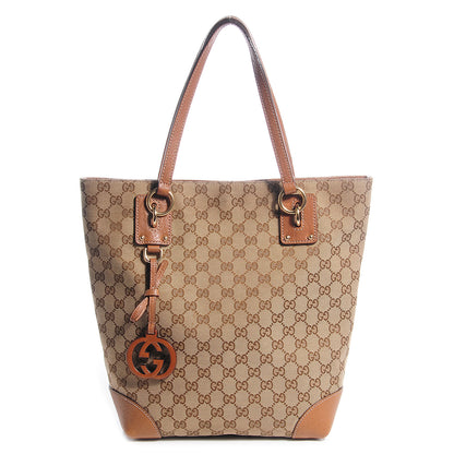 Gucci GG Monogram Medium Charm Tote Light Brown 1 of 7