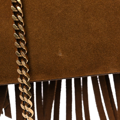 Saint Laurent Suede Fringe Baby Monogram Satchel Light Ocre 21 of 21