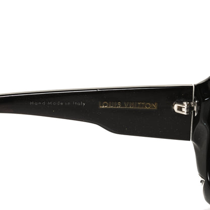 Louis Vuitton Acetate Hortensia Sunglasses Z0365W Black Glitter 5 of 8