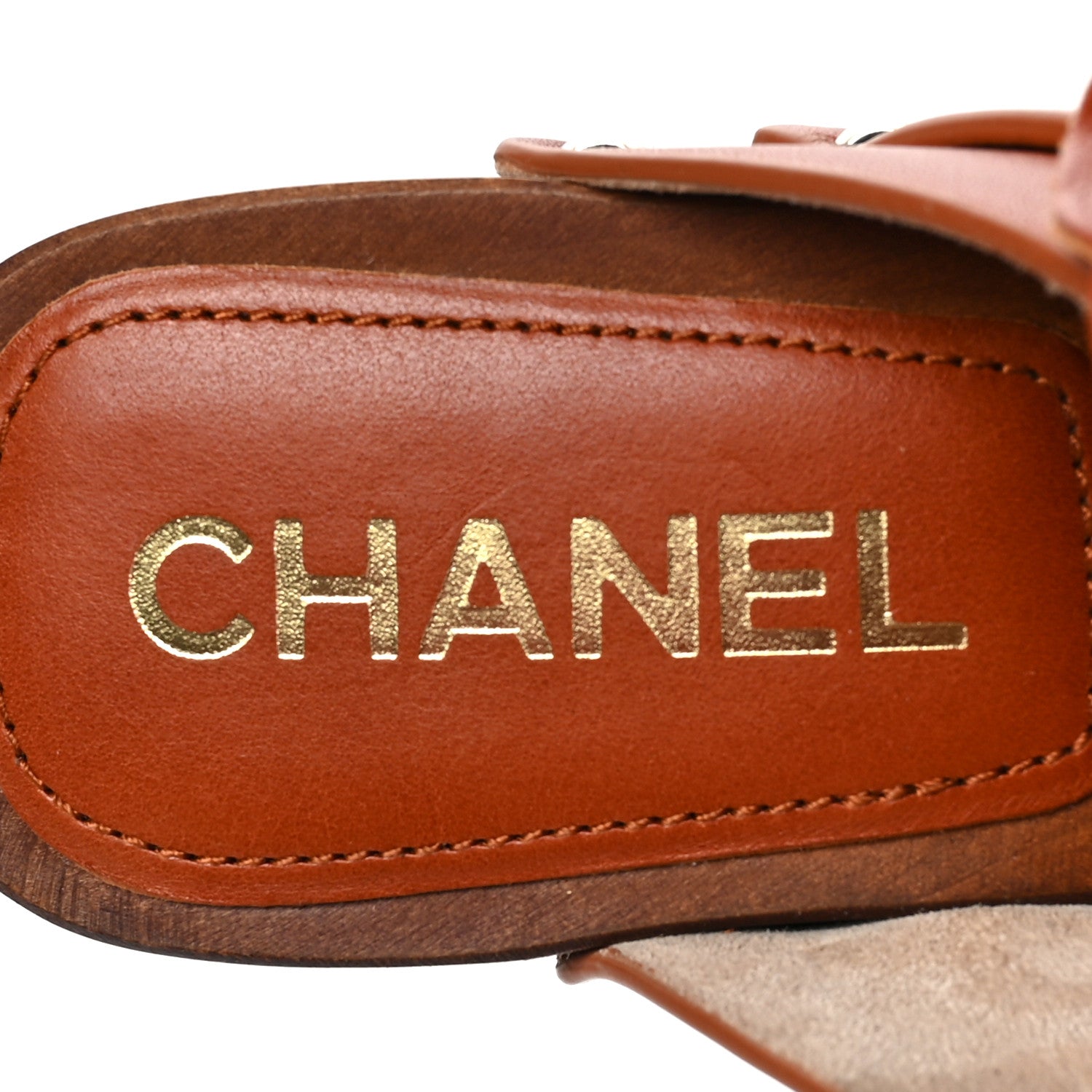 Chanel Calfskin Camellia Clogs 37 Brown 8 of 8