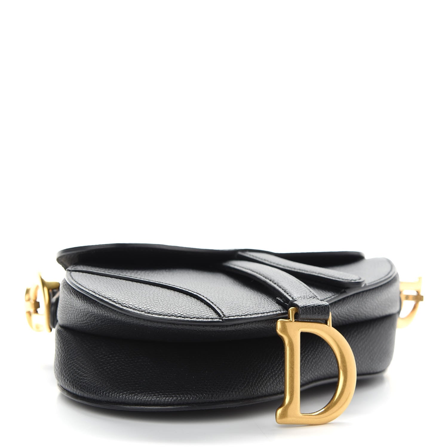 Christian Dior Grained Calfskin Mini Saddle Bag Black 4 of 9