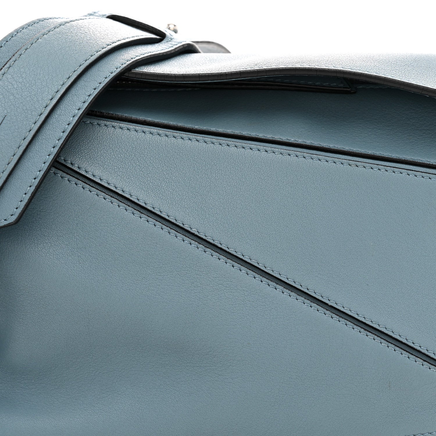 Loewe Calfskin Small Puzzle Bag Stone Blue 8 of 16