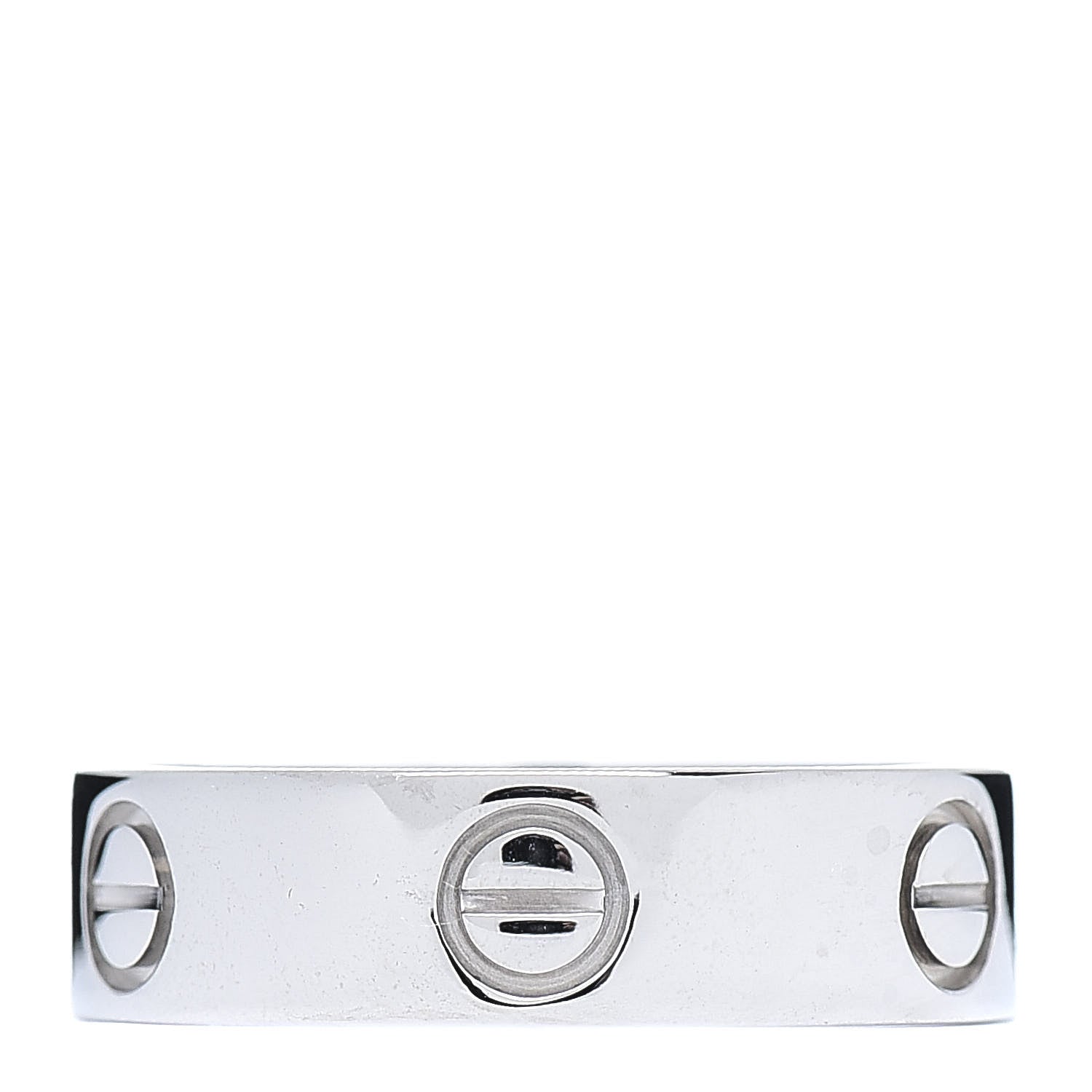 Cartier 18K White Gold 5.5mm LOVE Ring 55 7.25 3 of 4
