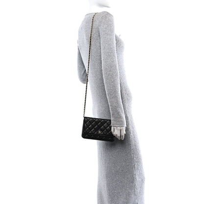 Chanel Caviar Quilted Wallet on Chain WOC Black 2 of 11