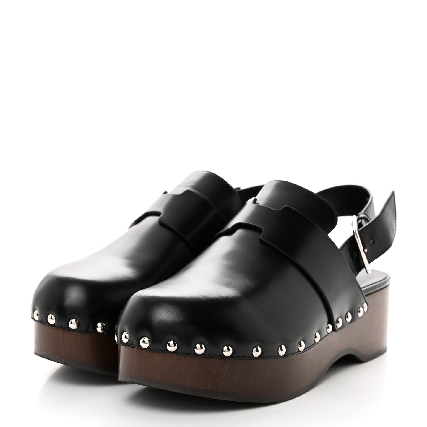 Toscan Calfskin Hermione Mules 37 Black