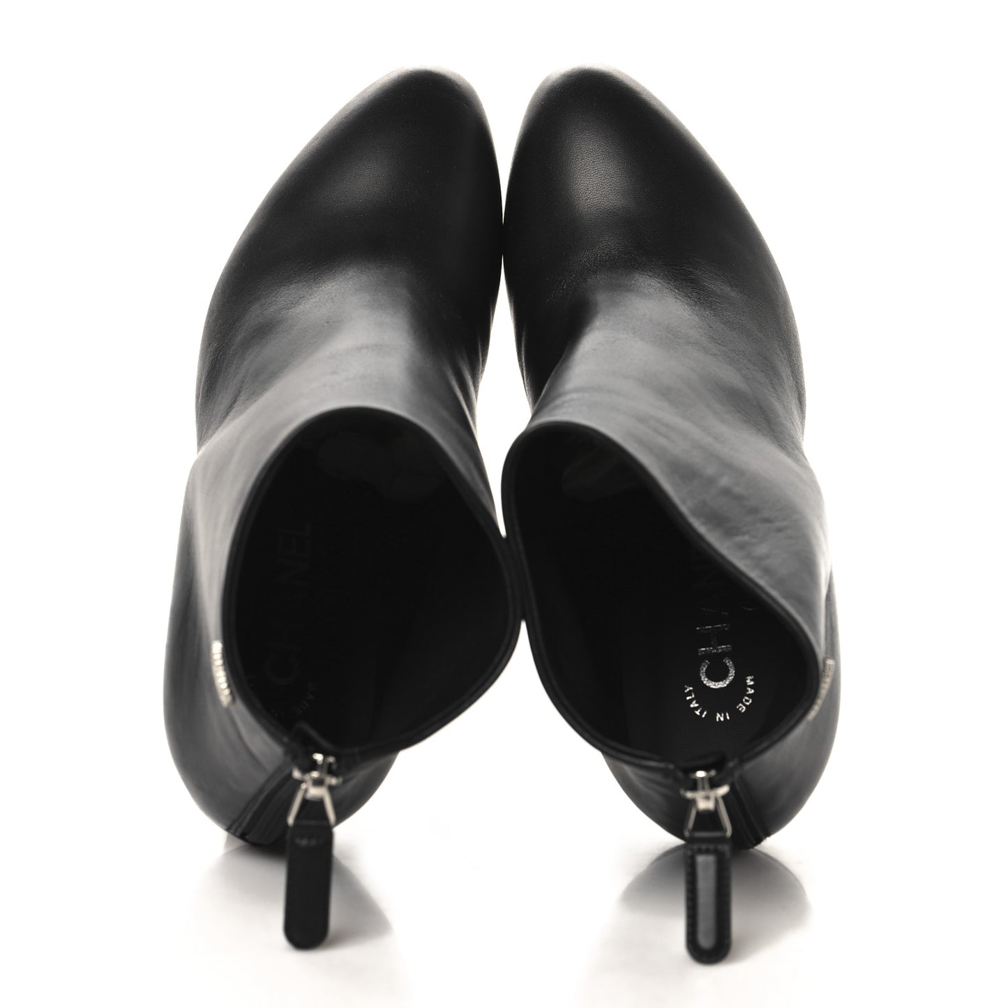 Lambskin Short Ankle Boots 37.5 Black
