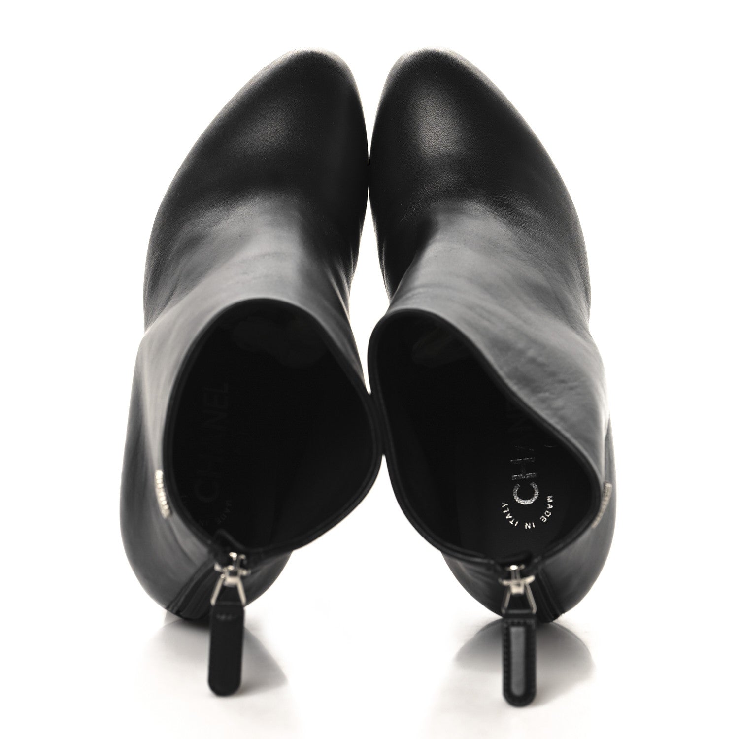 Chanel Lambskin Short Ankle Boots 37.5 Black 2 of 9
