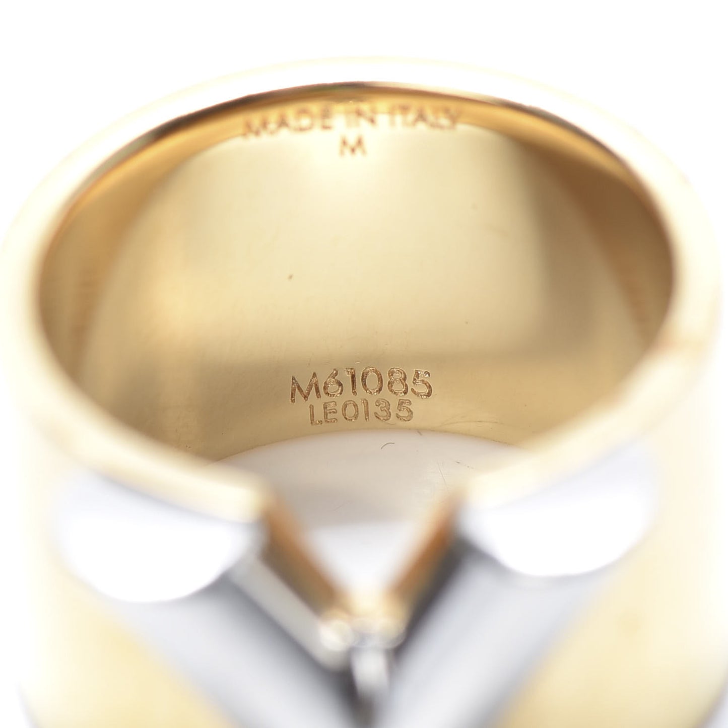 Brass Essential V Ring M Gold Silver
