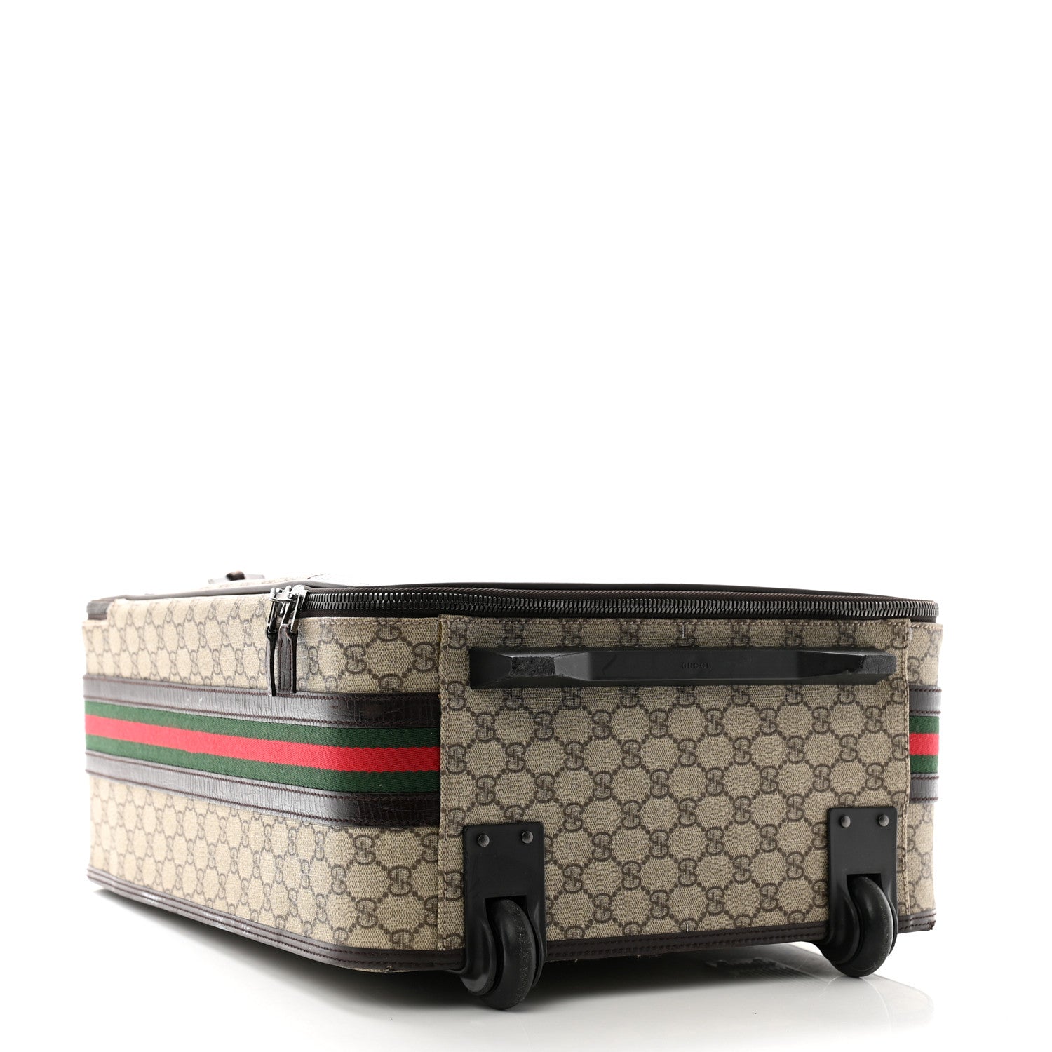 Gucci GG Plus Monogram Small Web Trolley Brown 3 of 13