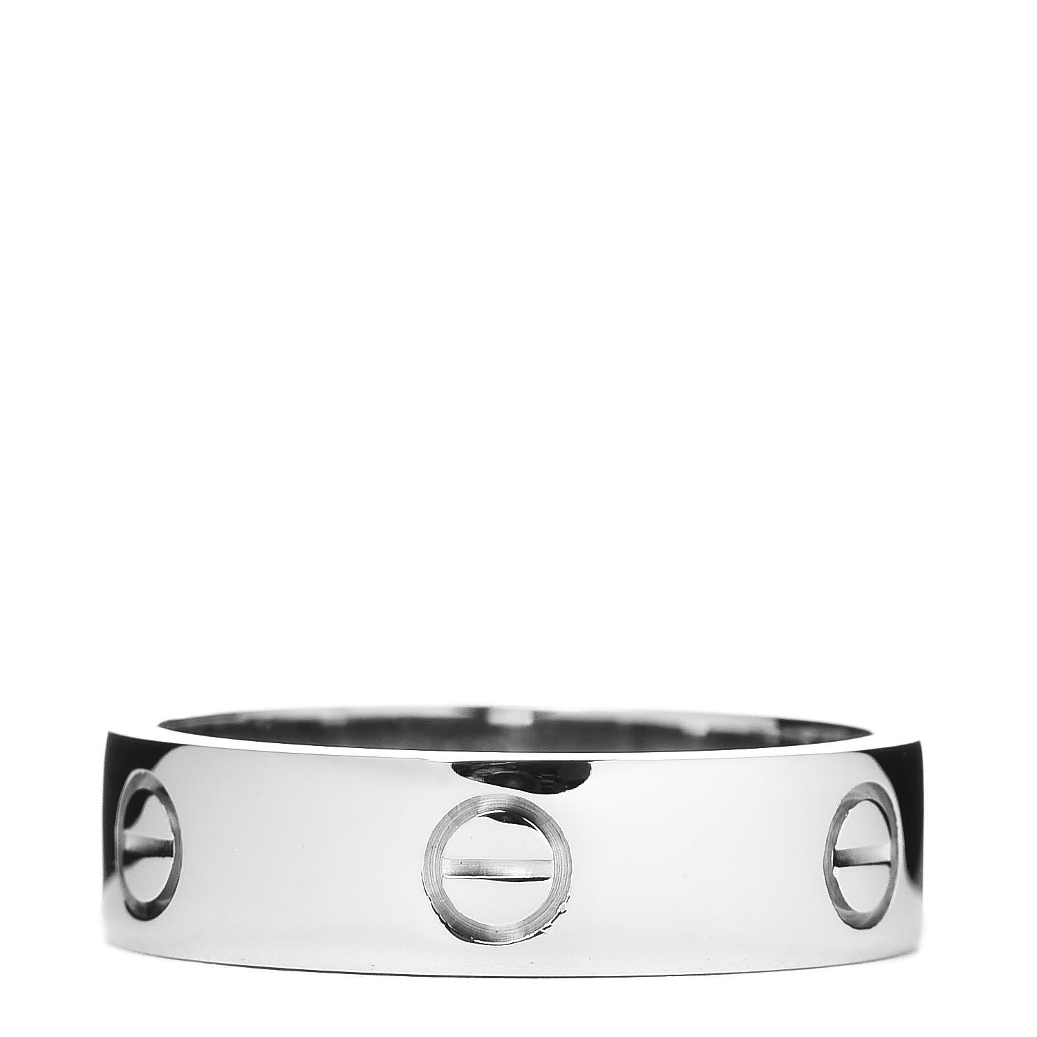 Cartier 18K White Gold 5.5mm LOVE Ring 60 9 3 of 4