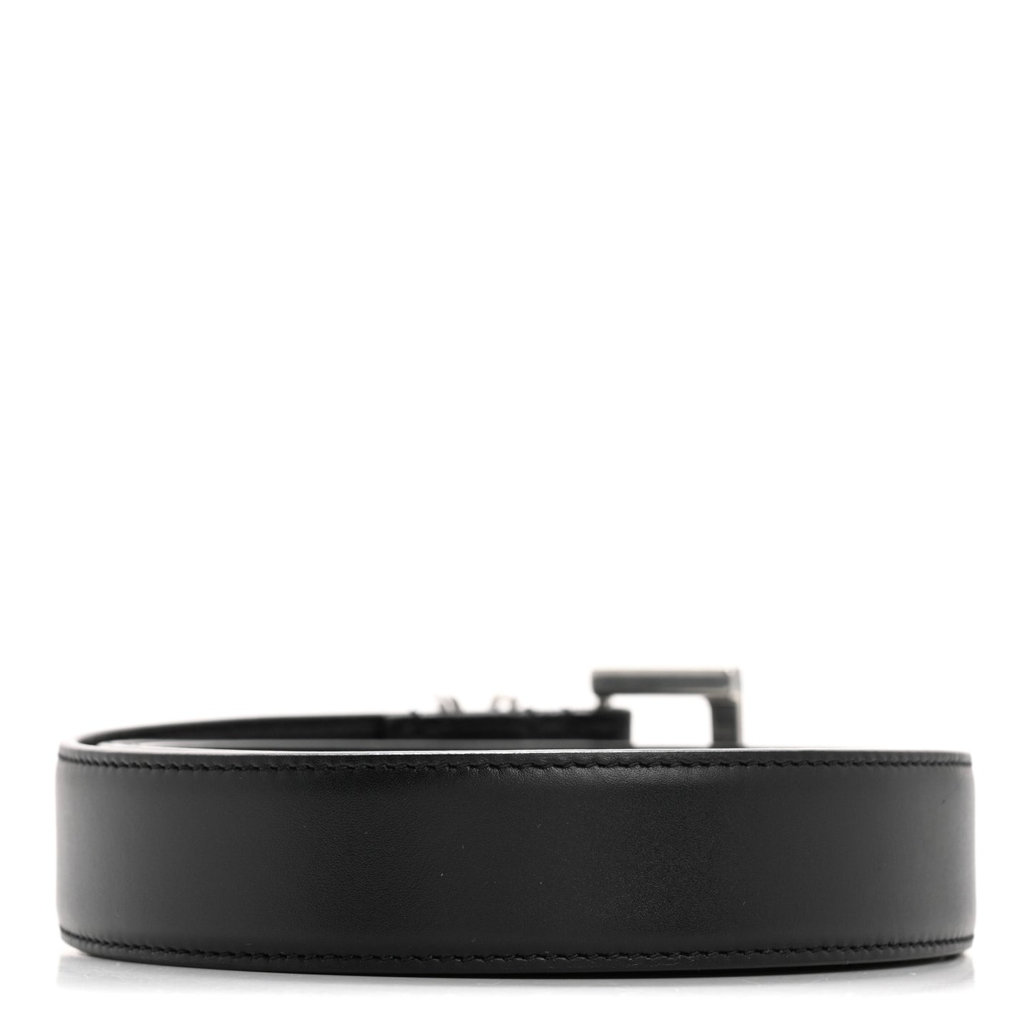 Lambskin Monogram Cassandre Square Buckle Belt 100 40 Black