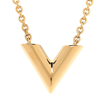 Louis Vuitton Essential V Necklace Gold 4 of 8