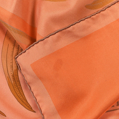 Hermes Silk Dip Dye Tigre Royal Shawl 140 Mandarine Abricot Miel 5 of 5