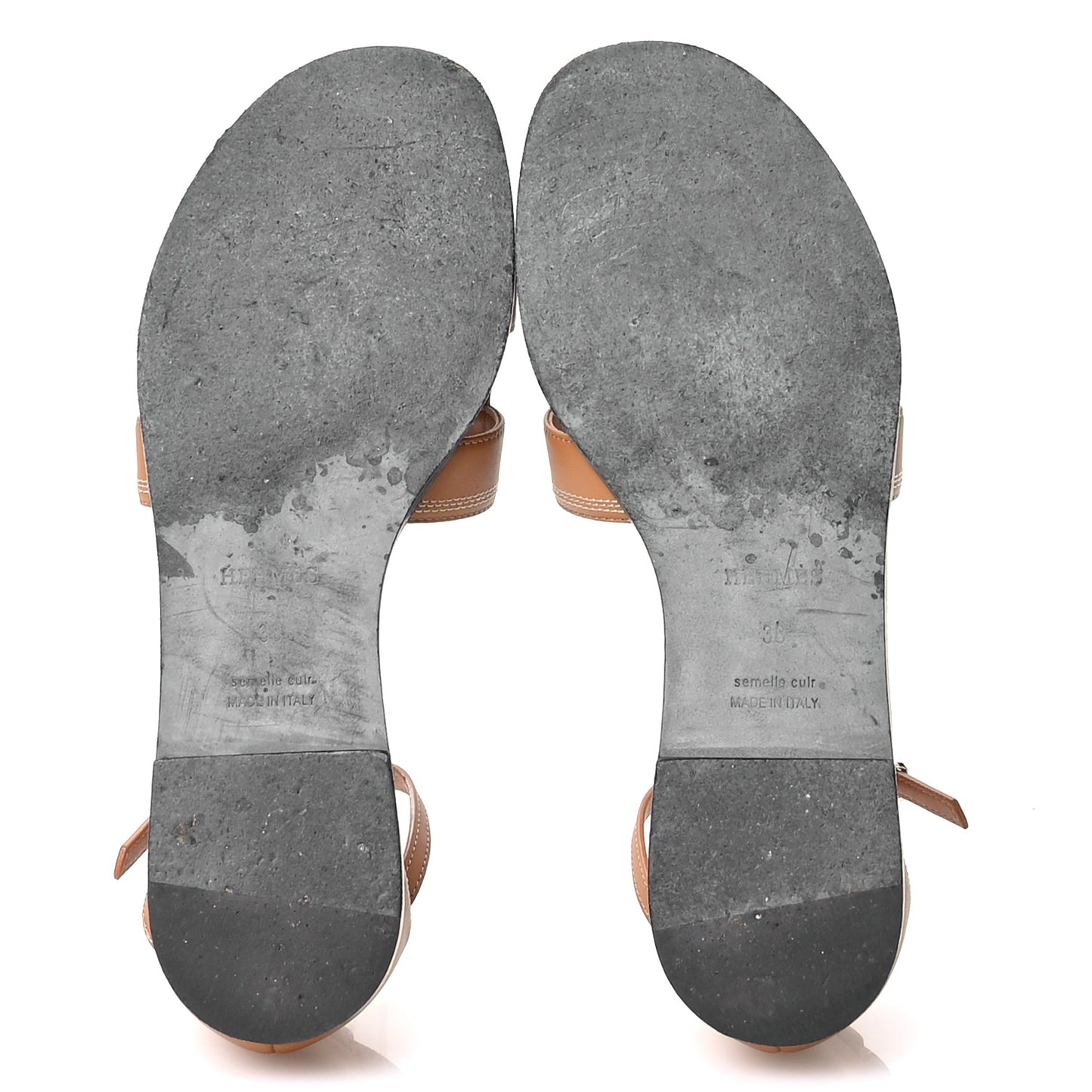 Calfskin Embroidered Santorini Sandals 38 Naturel