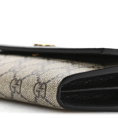 Gucci Dollar Calfskin GG Supreme Monogram Petite GG Marmont Wallet Chain Bag Black Beige Ebony 10 of 11